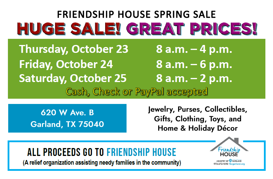 Sale flyer Oct 2025